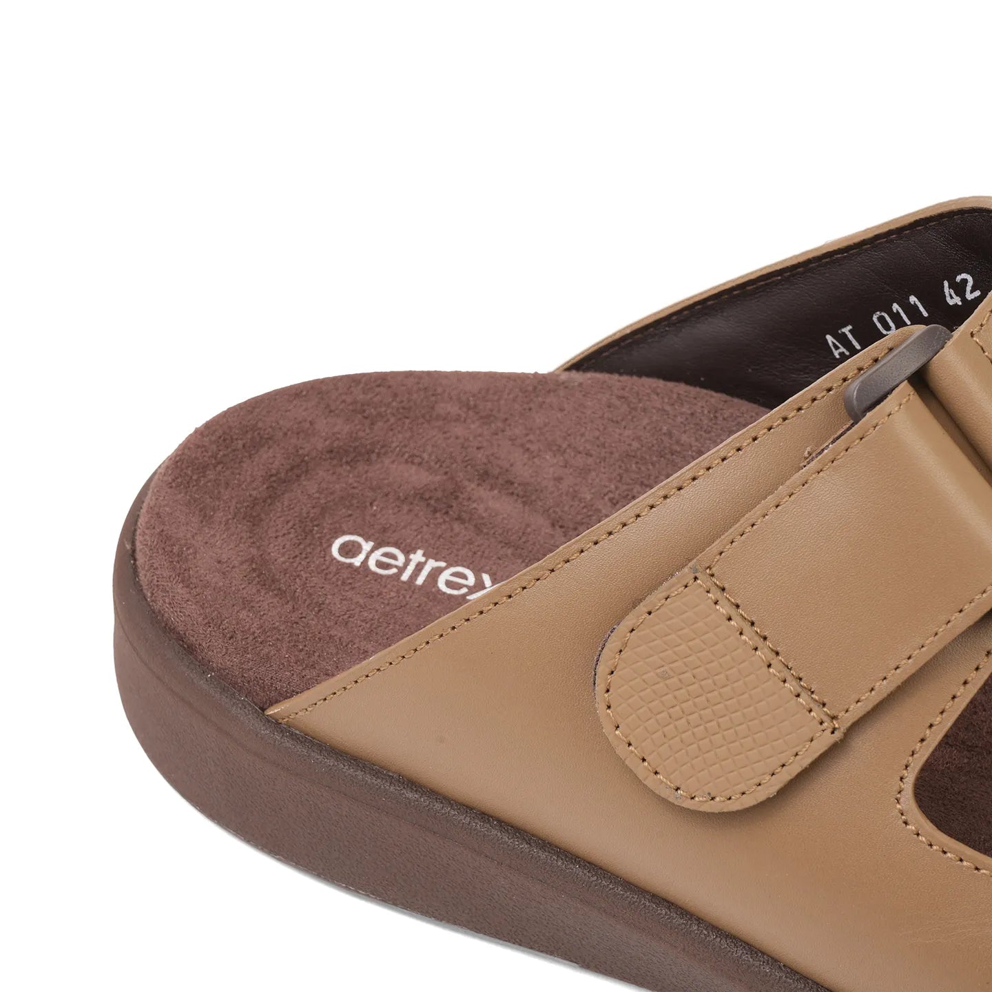 Aetrex Premium Comfort Suede Foot Bed Arabic Sandals Brown Olive - Aetrex Middle East